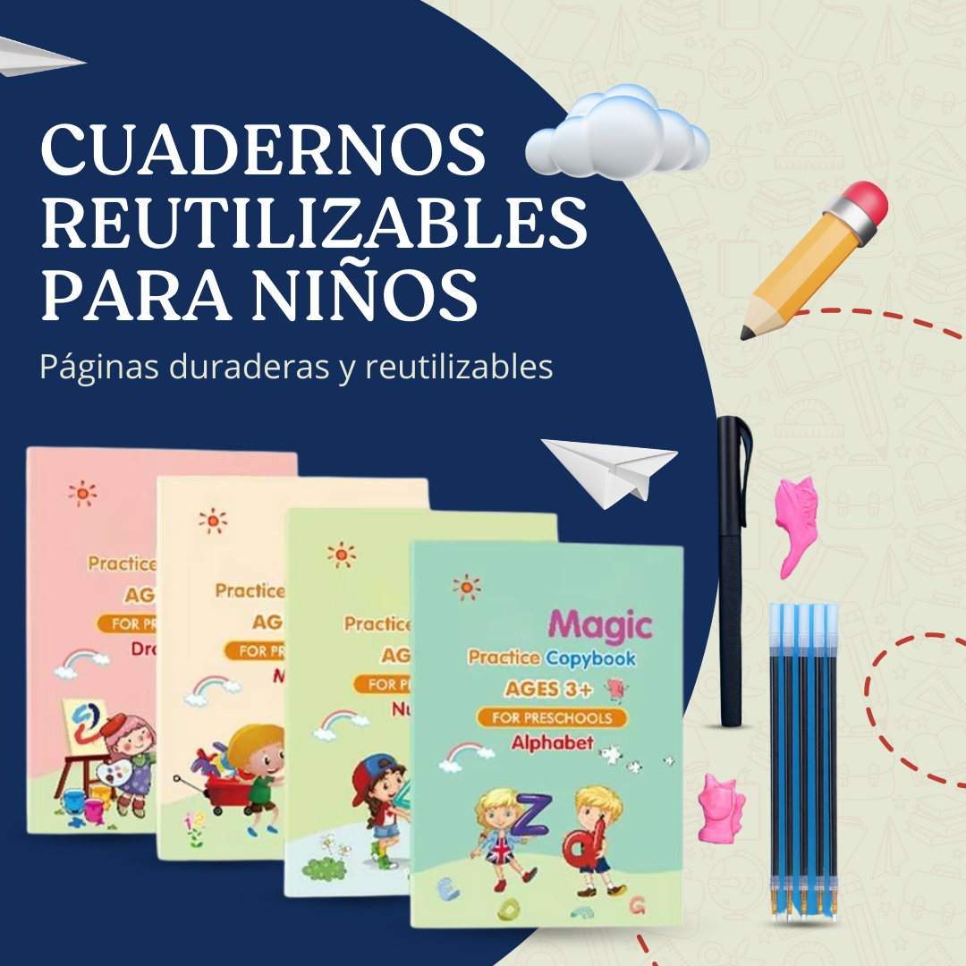Magic Book Caligrafia Inteligente - Compre 1 llevate 4 GRATIS